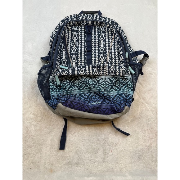 Lands End Backpack Patterned School Travel Hiking Daypack - Picture 1 of 9